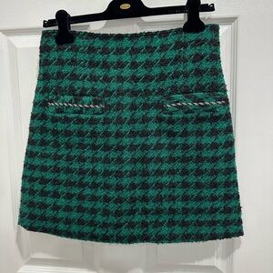 SANDRO Claudie Houndstooth Mini Skirt Size 3
